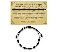 PATRICIA TRENDY - Bracelet sept nœuds rouge original - Contre le mauvais œil - Fil rouge protection énergie négative - Amulette pour la chance - Prospérité famille amis couples, Ajustable de 11 cm