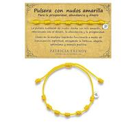 PATRICIA TRENDY - Bracelets sept nœuds jaunes - Contre le mauvais œil - Fil jaune destination protection énergie négative - Amulette pour chance - Prospérité famille amis couples (jaune)
