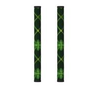 Patrick Clover Lot de 2 housses de poignée de porte de réfrigérateur Motif feuilles vertes