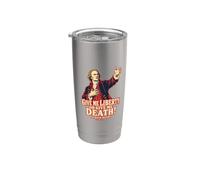 Patrick Henry Donne-moi Liberty Patriotic Gobelet isotherme en acier inoxydable double paroi