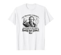 Patrick Henry Orateur de la Liberté Portrait Colonial Histoire T-Shirt