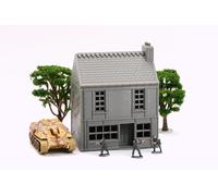Patrick Miniatures Maison de ville normande à la rue commerçante DS-T1 - Terrain de table WW2 imprimé en 3D | 28 mm, 20 mm, 15 mm. (20 mm)