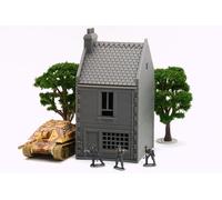 Patrick Miniatures Normandy Maison de ville française avec façade de magasin DS-T2 - Terrain de table WW2 imprimé en 3D | 28 mm, 20 mm, 15 mm. (20 mm)