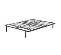 patrick - Solide et Confortable Sommier Cadre a lattes Pieds 180x200 x 29 cm en Metal - 3 x 9 Larges Lattes de 12,5 cm - Monta