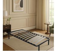 patrick - Solide et Confortable Sommier Cadre a lattes Pieds 90x190 x 29 cm en Metal - 9 Larges Lattes de 12,5