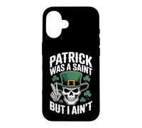 Patrick Was Saint But I Aint Skull St Patricks Day Coque pour iPhone 16