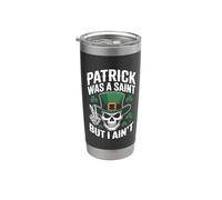 Patrick was Saint But I Aint Skull St Patricks Day Gobelet isotherme en acier inoxydable double paroi