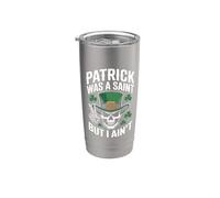 Patrick was Saint But I Aint Skull St Patricks Day Gobelet isotherme en acier inoxydable double paroi