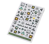 Patrick's Day Autocollants pour ongles Décalcomanies autocollantes Trèfles verts Autocollants d'art Fête de la Patrick Autocollants pour ongles Ongles Autocollants d'art Ongles pour Femmes