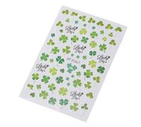 Patrick's Day Nails Autocollant Adhésif Ongles Décalcomanies Shamrock Art Autocollants Décorations D'art Pour La Fête Patrick’s Day Stickers Tlovers Nail Sticker Shamrock Decals