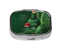 Patrick's Watermelon Festival Mini pilulier carré pour voyage, peut être mis dans un portefeuille ou une poche pour ranger une variété de petits objets