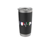 Patrimoine algérien Drapeau français Drapeau algérien Gobelet isotherme en acier inoxydable double paroi