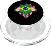 Patrimoine brésilien Racines du Brésil Drapeau des PopSockets PopGrip pour MagSafe