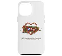 Patrimoine hispanique Porto Rico Mi Corazón Borinquen Coque pour iPhone 13 Pro Max
