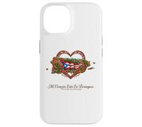 Patrimoine hispanique Porto Rico Mi Corazón Borinquen Coque pour iPhone 14