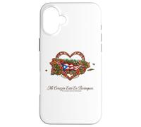 Patrimoine hispanique Porto Rico Mi Corazón Borinquen Coque pour iPhone 16 Plus