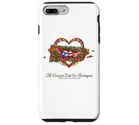Patrimoine hispanique Porto Rico Mi Corazón Borinquen Coque pour iPhone 7 Plus/8 Plus