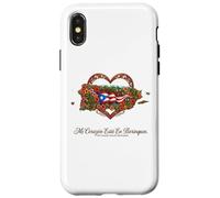 Patrimoine hispanique Porto Rico Mi Corazón Borinquen Coque pour iPhone X/XS