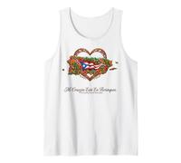 Patrimoine hispanique Porto Rico Mi Corazón Borinquen Débardeur