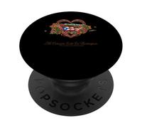 Patrimoine hispanique Porto Rico Mi Corazón Borinquen PopSockets PopGrip Adhésif