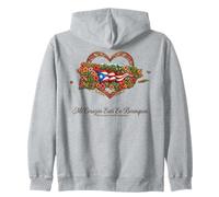Patrimoine hispanique Porto Rico Mi Corazón Borinquen Sweat à Capuche
