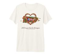 Patrimoine hispanique Porto Rico Mi Corazón Borinquen T-Shirt Haut de Gamme