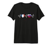 Patrimoine slovaque Drapeau français Drapeau slovaque T-Shirt Haut de Gamme