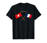Patrimoine suisse Drapeau français Drapeau suisse T-Shirt