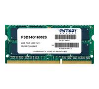 Patriot 4GB PC3-12800 module de mémoire 4 Go 1 x 4 Go DDR3 1600 MHz, Mémoire vive