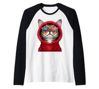 Patriot Bengal Closeup Portrait American Flag Lunettes de Soleil Manche Raglan