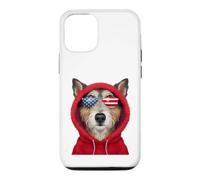 Patriot Irish Wolfhound Lunettes de Soleil Portrait Drapeau américain Coque pour iPhone 12/12 Pro