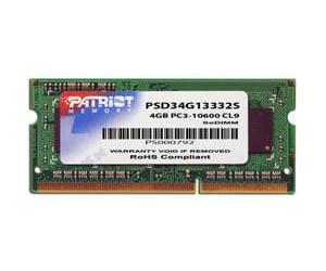 Patriot Memory 4GB DDR3 SODIMM module de mémoire 4 Go 1 x 4 Go 204-pin SO-DIMM