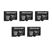 Patriot Memory Carte Mémoire Flash MicroSD LX Serie 128Go - PSF128GMDC105 - Paquet de 5