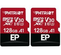 Patriot Memory Carte Mémoire MicroSDXC EP Series A1 V30 128 Go jusqu'á 90Mo/Sec PEF128GEP31MCX (Lot de 2)