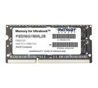 Patriot Memory for Ultrabook - DDR3L - module - 8 Go - SO DIMM 204 broches - 1600 MT/s / PC3-12800 - CL11 - 1.35 V - mémoire sans tampon - non ECC G