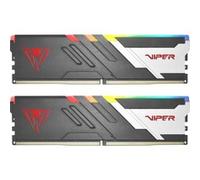 Patriot Viper Venom RGB DDR5 RAM 64 Go (2X32 Go) 6000MT/s CL30 UDIMM Desktop Gaming Memory Kit - PVVR564G600C30K