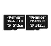 Patriot VX Series 512 Go Micro SDXC V30 A2 UHS-I U3 4K UHD Memory Card 2 Pack - PSF512GVX32MCX2