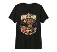 Patriote Fatigué Rêve d'une Siesta Americana T-Shirt Haut de Gamme