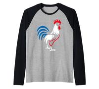 Patriote Patriotisme fierté Simple France Coq Français Manche Raglan
