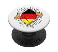 Patriote Super Héros Héros Drapeau Allemand PopSockets PopGrip Adhésif