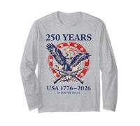 Patriotic 250 - in God We Trust Eagle Cross 1776-2026 États-Unis Manche Longue