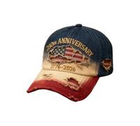 Patriotic 250th Hat 1776-2026 - Adjustable Commemorative Dad Cap | USA Celebration Headwear for Women Men Veterans 4th of July Memorial Day Parade Camping Fishing Sports Events