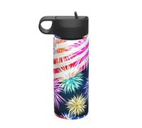 Patriotic 4th of July American Flag Printing Camping Randonnée Hydratation Cantines Anti-fuite Isolation sous vide Acier inoxydable 532 ml