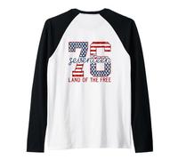 Patriotic 76 Les dix-Sept Pays du Free Backprint Manche Raglan