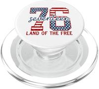 Patriotic 76 Les dix-Sept Pays du Free Backprint PopSockets PopGrip pour MagSafe