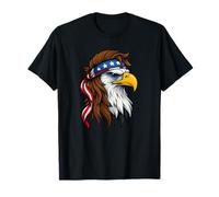 Patriotic Aigle à tête blanche Drapeau US Bandana Mullet Cool Aigle T-Shirt