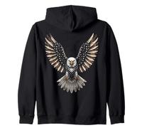 Patriotic American Flag Bald Eagle USA Pride 4th of July Sweat à Capuche
