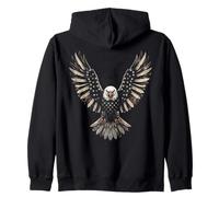 Patriotic American Flag Bald Eagle USA Pride 4th of July Sweat à Capuche