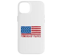 Patriotic American Powered by Pilates Flag 4 Juillet USA Coque pour iPhone 14 Plus