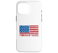 Patriotic American Powered by Pilates Flag 4 Juillet USA Coque pour iPhone 16 Pro Max